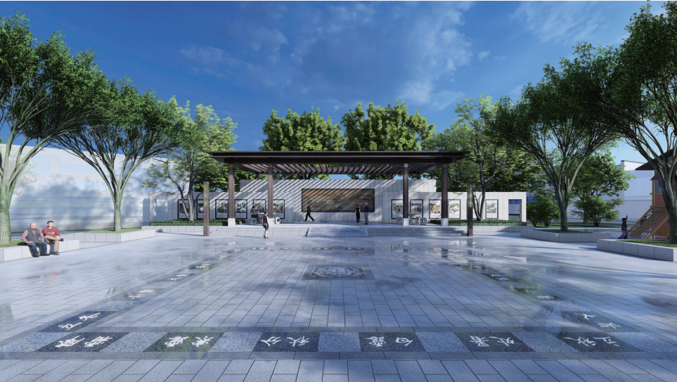 金湖湾广场是游客集散地金湖湾精神和形象的展示地展示了铁水河畔金湖